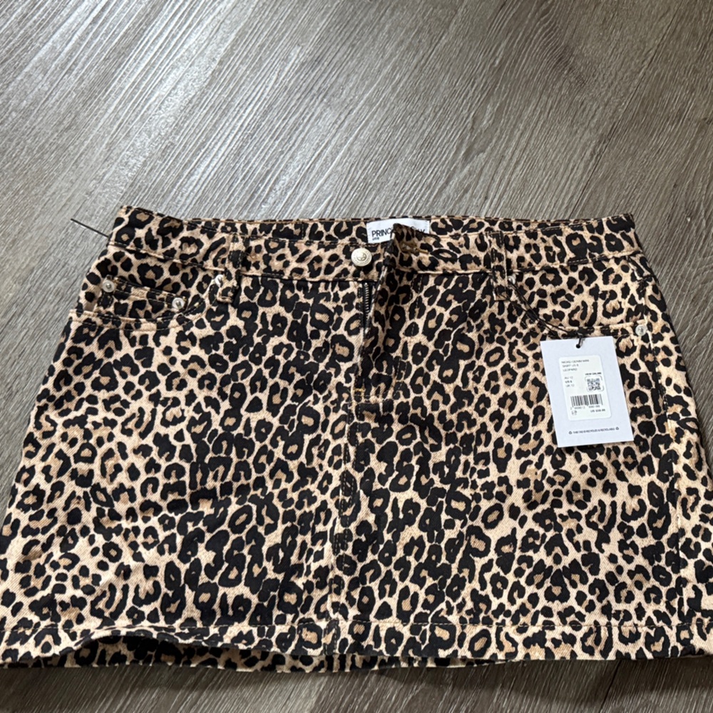 Princess Polly Leopard Print Mini Skirt